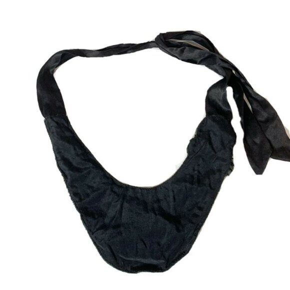 Stella & Dot Natasha Glass Beaded Faux Pearl Bib Necklace Black - Picture 7 of 11